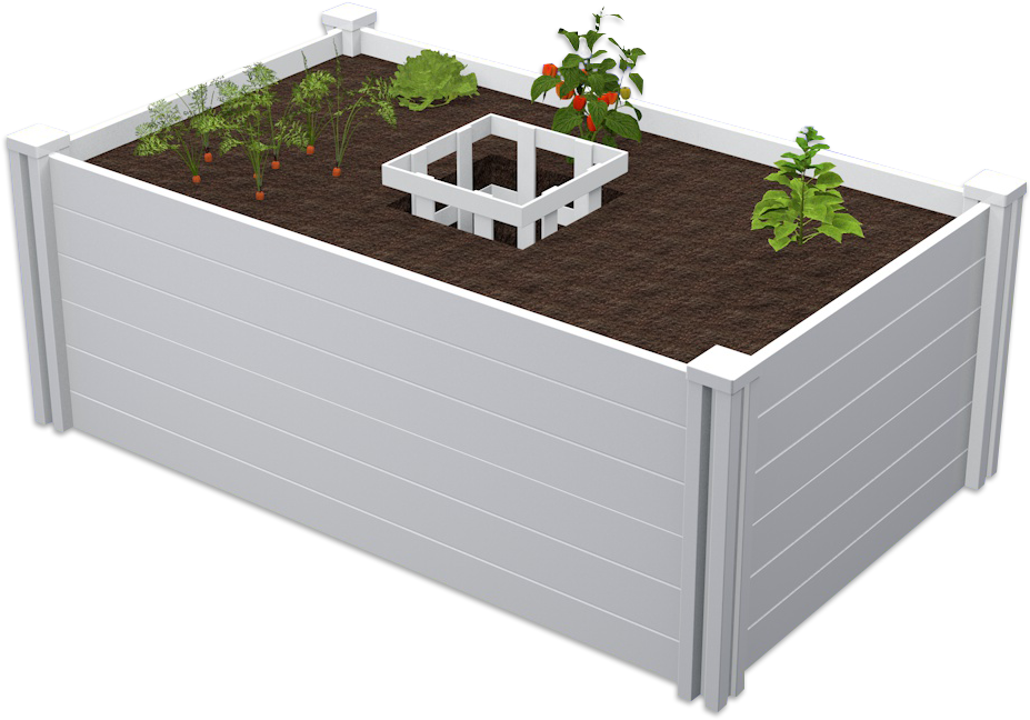 Keyhole Garden - Vitagardens 5 Ft X 3 Ft Plastic Raised Garden Size: (1000x800), Png Download