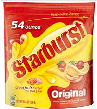 Starburst Fruit Chews Original Fruit Resealable Bulk - Bag Of Starburst (500x500), Png Download