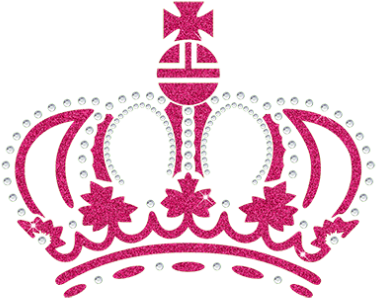 Cstar Motif Rose Crown With Maple Leaves With Glitter - Stencil (415x415), Png Download