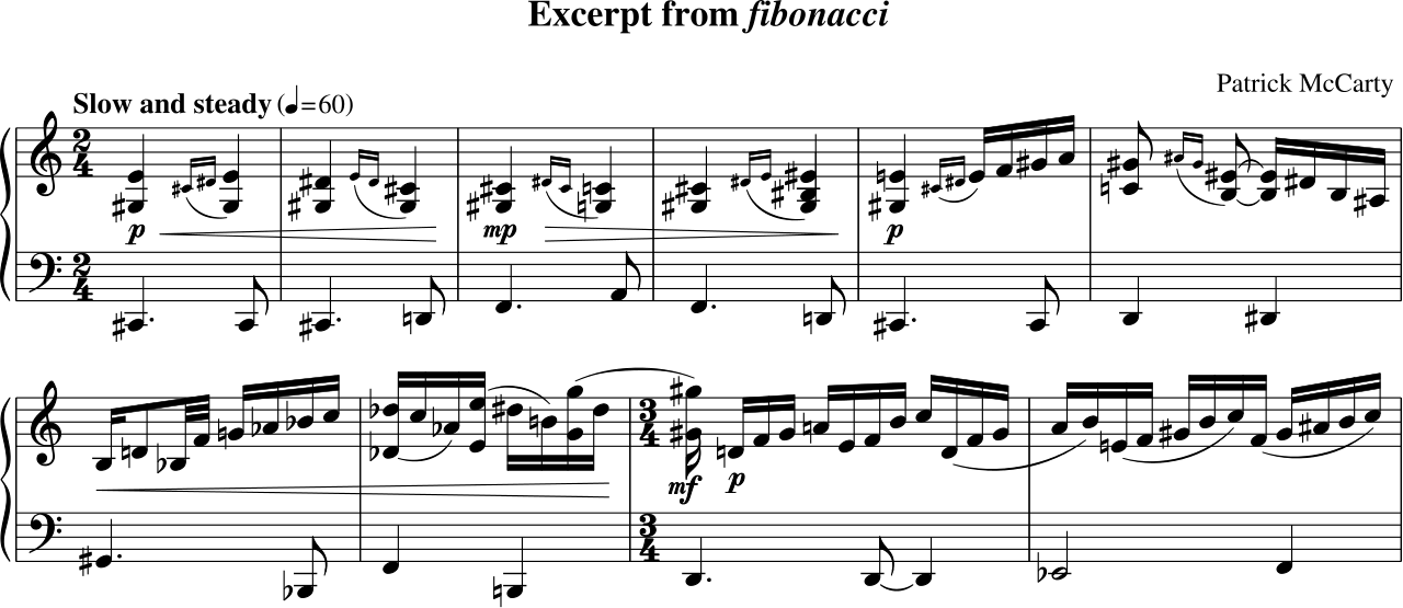 Fibonacci Composition Manual Typesetting - Thumbnail (1280x555), Png Download