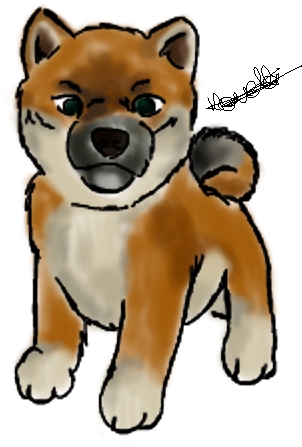 Shiba Inu Nintendogs Pour Une Amie By Asuna26-d5cocbw - Shiba Inu (366x480), Png Download