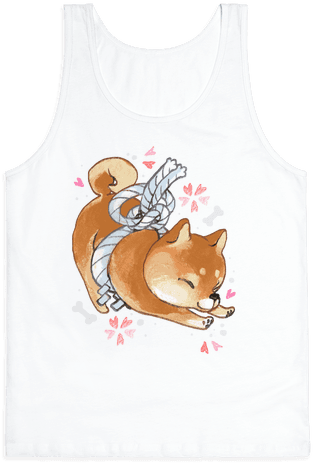Shiba Inu Racerback Tank - Shiba Inu Dog T-shirt: Funny T-shirt From Lookhuman. (484x484), Png Download