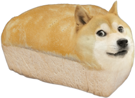 @the Flame And Hawks Eye - Bread Dog (500x391), Png Download