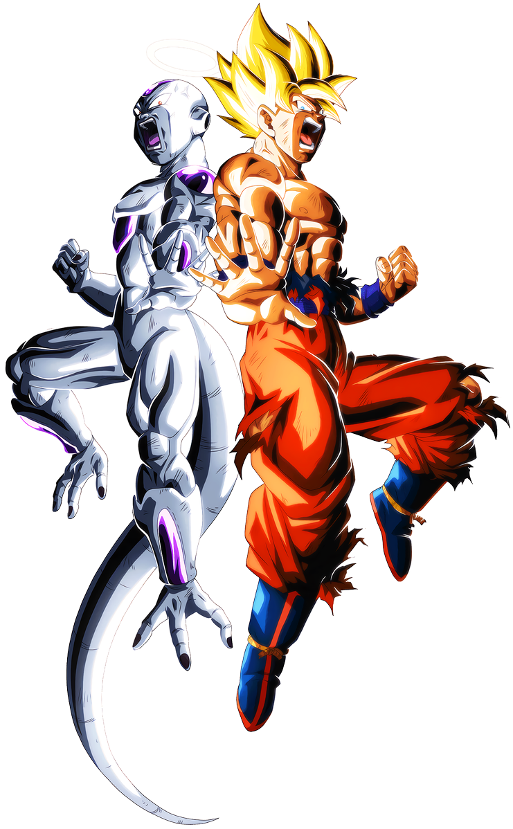 Goku And Frieza Dokkan (900x1200), Png Download
