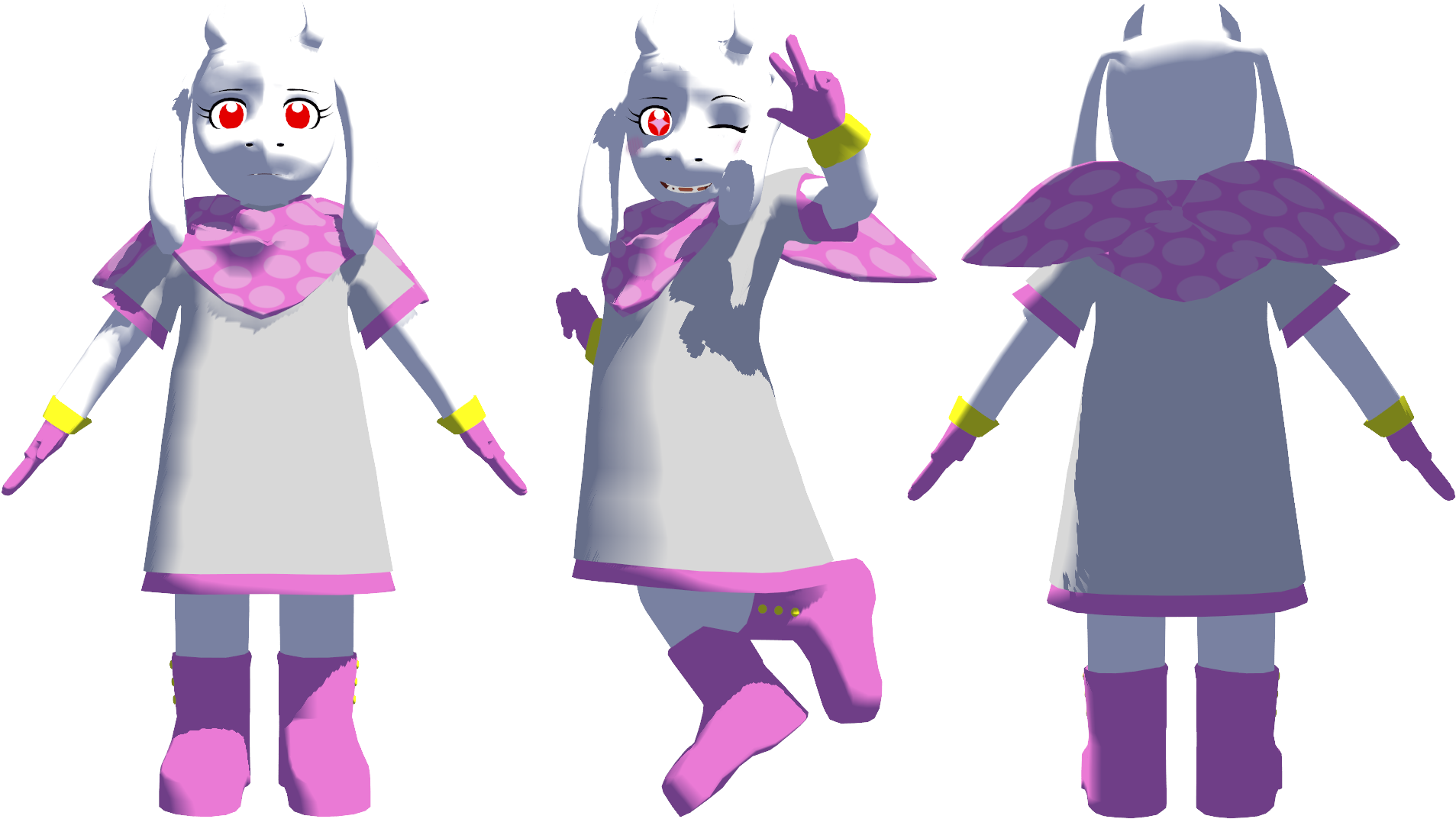 Mmd Alterswap Toriel Dl By Kittynekkyo-dapj055 - Alterswap Toriel Mmd (1920x1080), Png Download