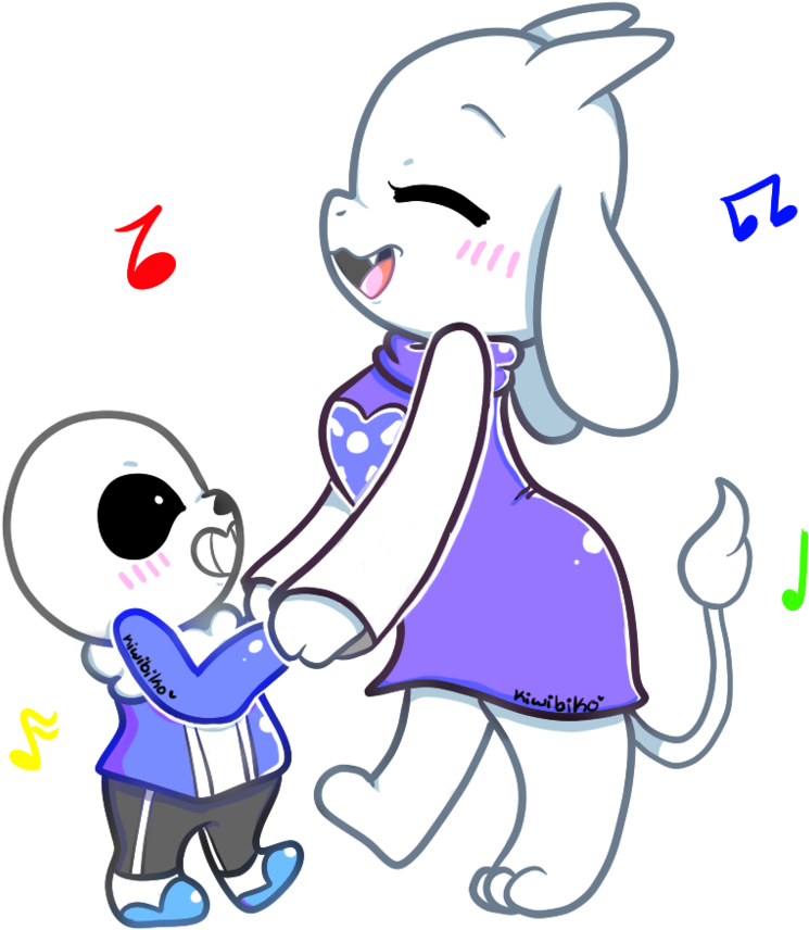 Sans X Toriel By Koniimelia On Deviantart - Sans X Toriel Fanart (894x894), Png Download