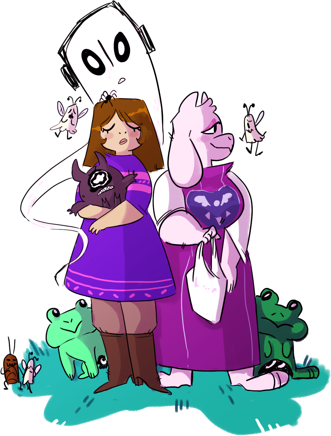 Au Where U Stay With Toriel And U Help Her Take Care - Ruins Undertale (1200x1600), Png Download