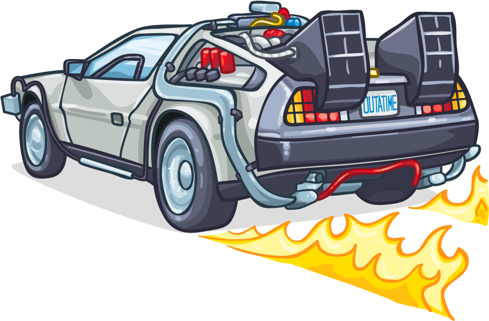 Svg Stock Delorean Drawing Decal - Delorean Png (1024x1024), Png Download