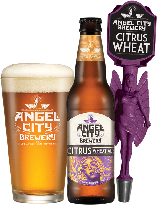 Acb Citruswheat Pint Bottle Tap - Angel City Citrus Wheat (800x800), Png Download