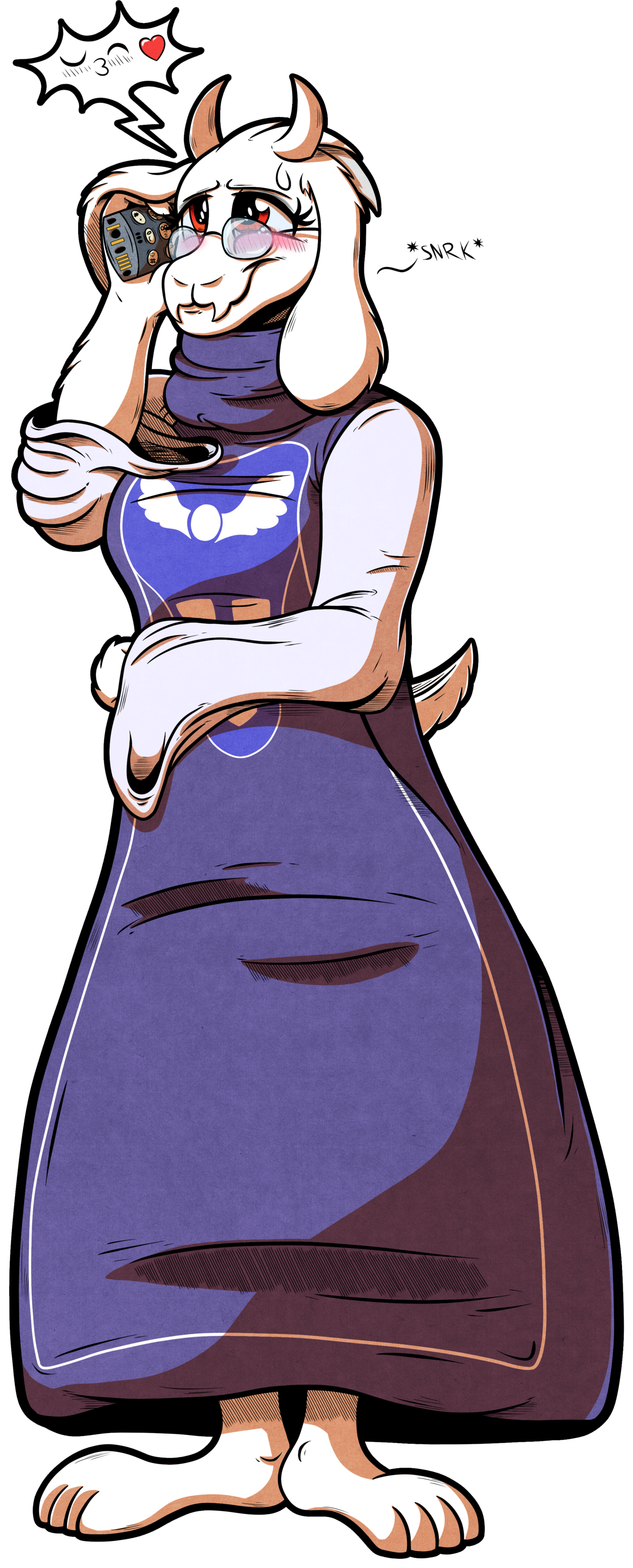 3 Snrk* Undertale Mammal Vertebrate Cartoon Fictional - Toriel In Heat (1280x3171), Png Download