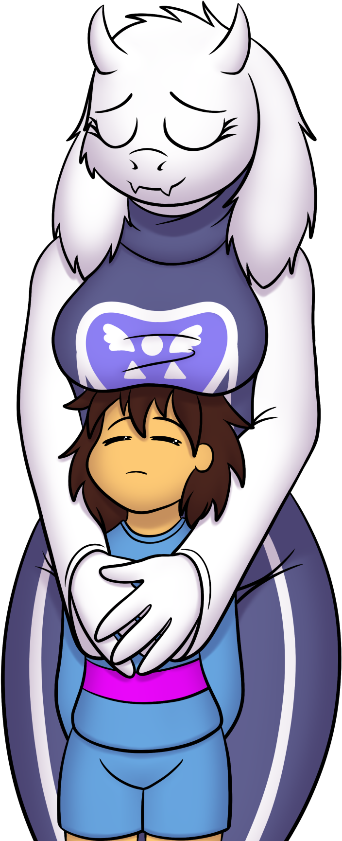Toriel Hugs You - Cartoon (1280x1810), Png Download