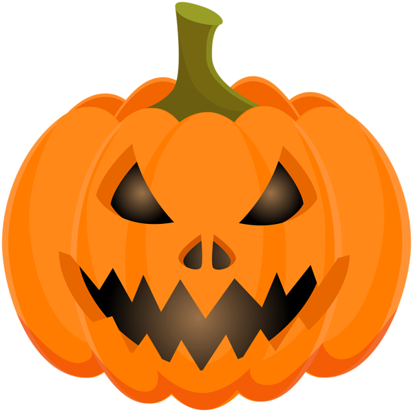 Halloween Scary Pumpkin Png Clip Art - Clip Art (600x598), Png Download