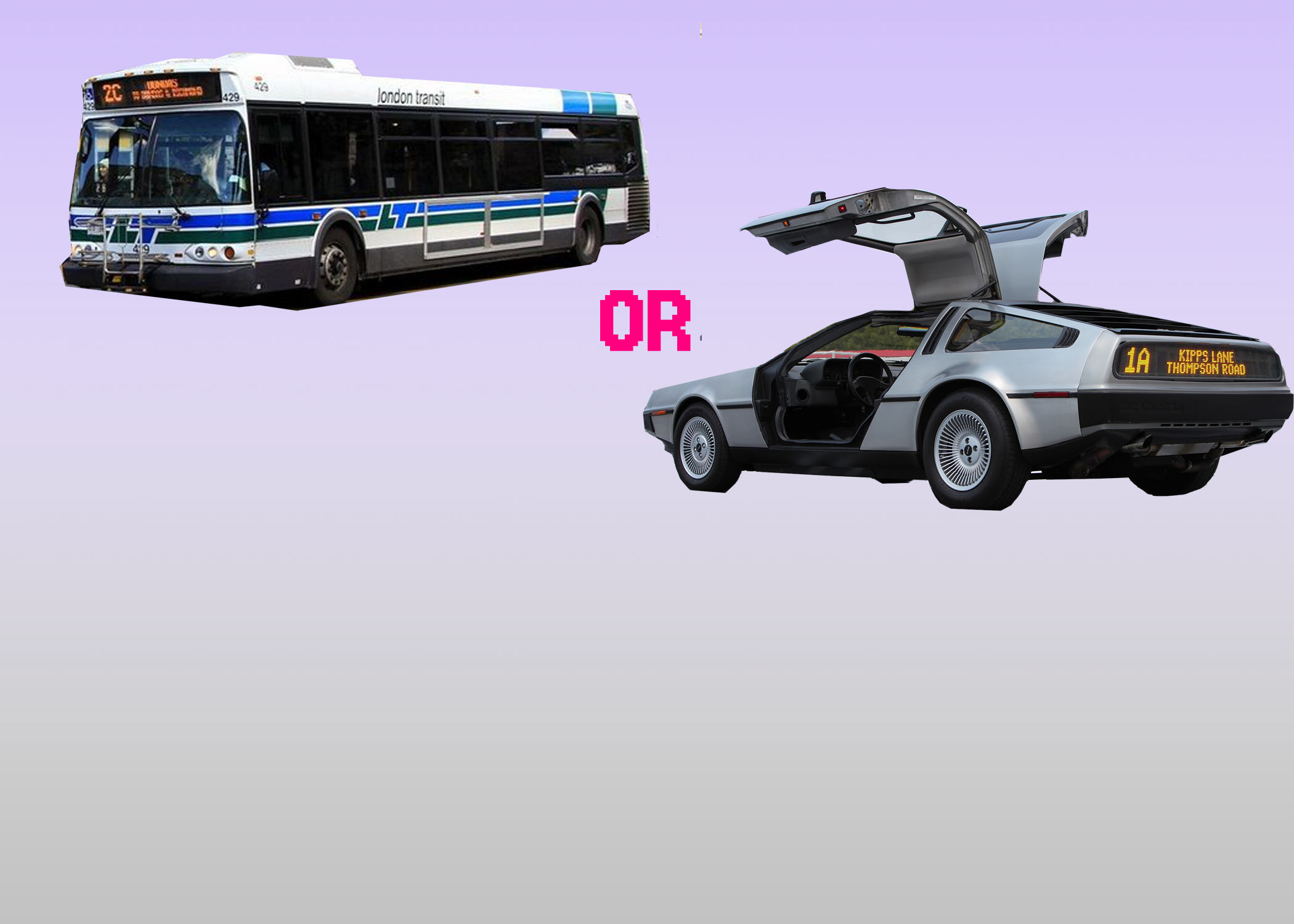 Bus Or Delorean - Londonfuse (2100x1500), Png Download
