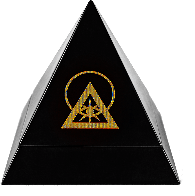 Crafted In Polished Wood With The Illuminati's Symbol - Trifecta Elite (673x677), Png Download