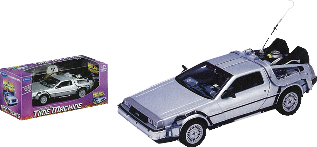 Back To The Future - Back To The Future Die Cast Delorean 1:24 Scale (636x295), Png Download