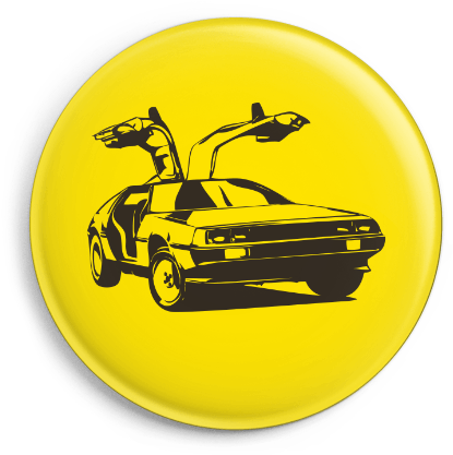Image Of Delorean Button - Retour Vers Le Futur (500x500), Png Download