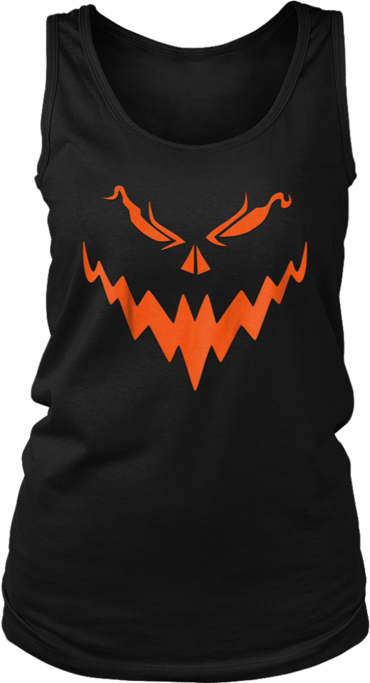 Halloween Pumpkin Face Scary Pumpkin Creepy Halloween - T-shirt (960x960), Png Download