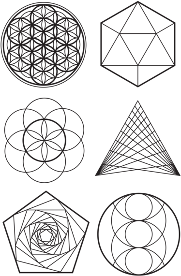 Sacred Geometry Sheet - Geometry (690x690), Png Download