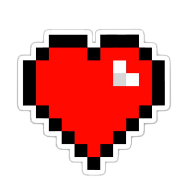 More Views - 8 Bit Heart Transparent (600x600), Png Download