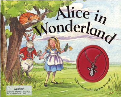 Alice In Wonderland - Alice In Wonderland By Lewis Carroll With Rabbit Charm (400x511), Png Download
