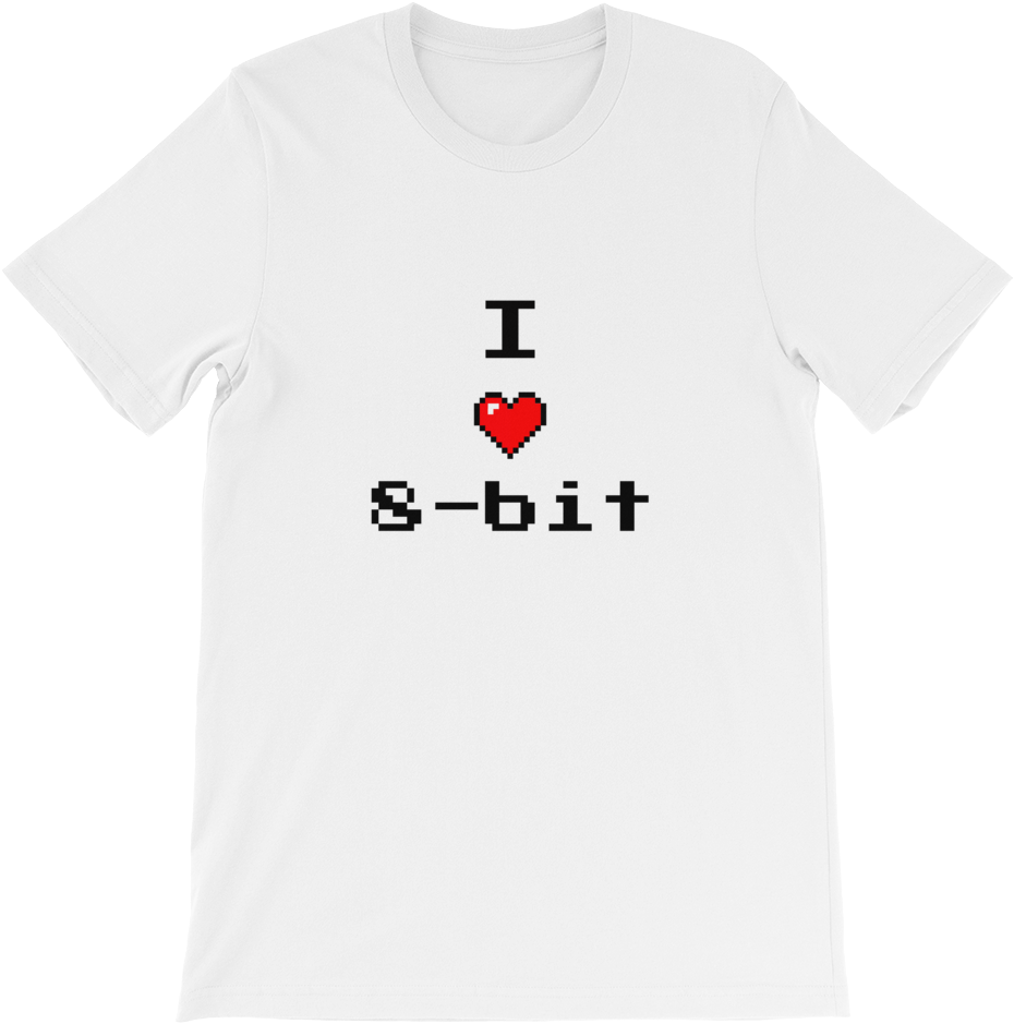 I Heart 8 Bit Tee - Red Wine (1000x1000), Png Download