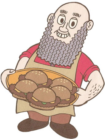 Beard Burger Master - Parappa The Rapper (350x457), Png Download