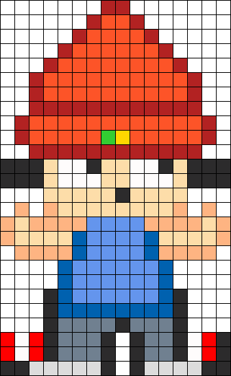 Parappa The Rapper Perler Bead Pattern / Bead Sprite - Parappa The ...