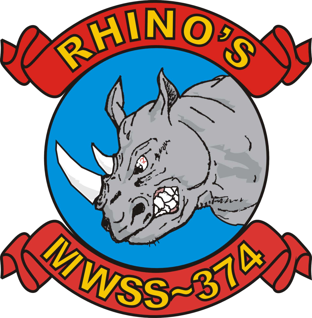 Mwss 374 Rhinos (1200x1221), Png Download