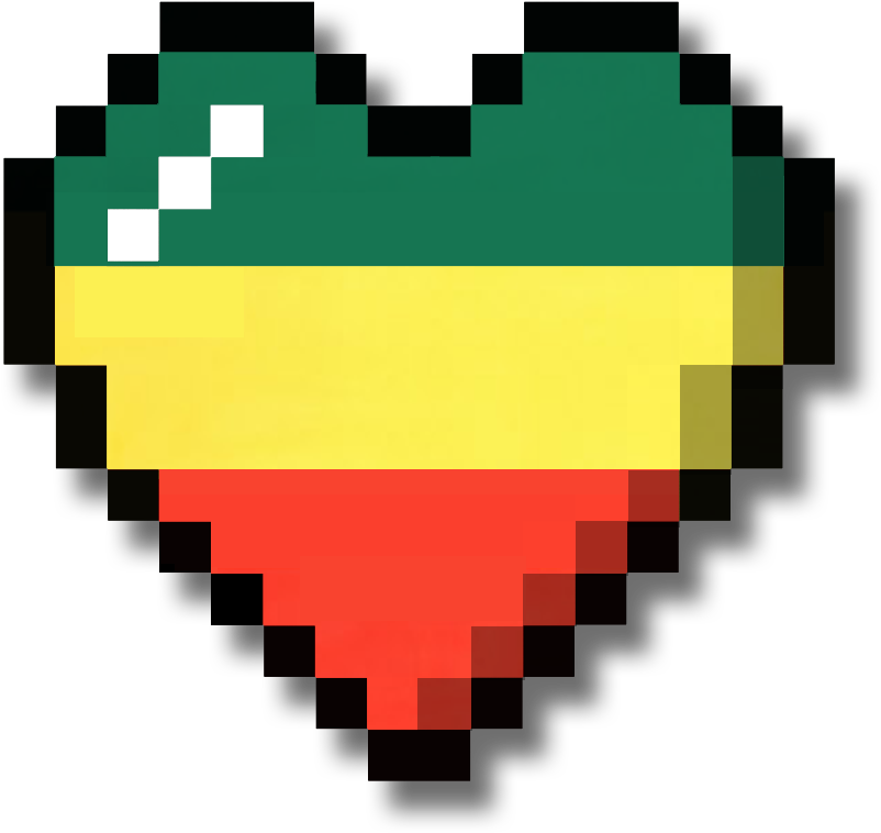 This - 8 Bit Heart (872x840), Png Download