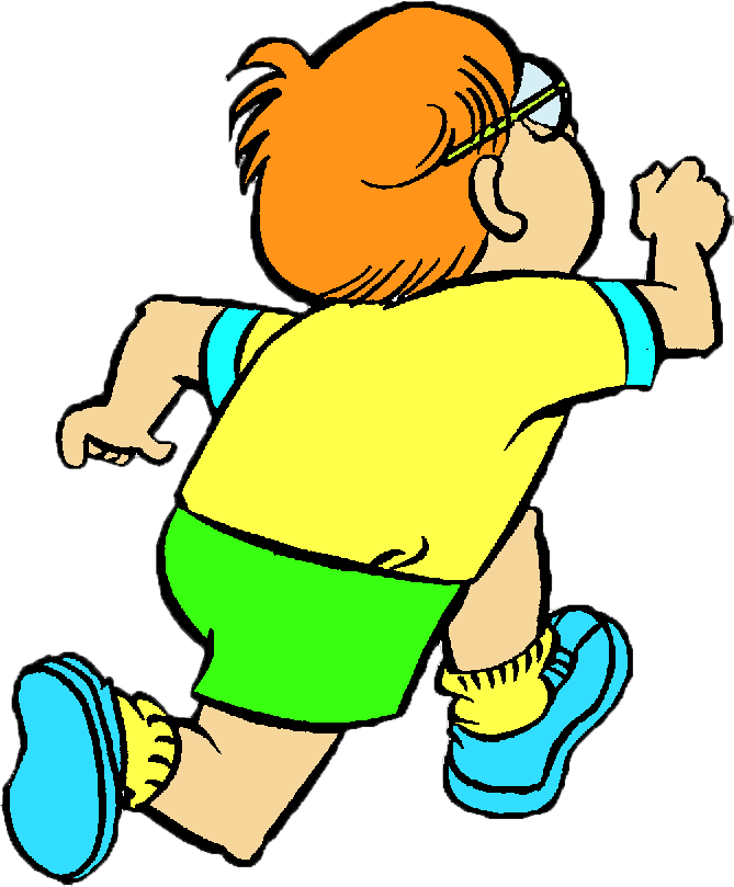 Kids Running Clip Art (669x809), Png Download