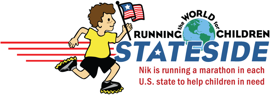 Running The World For Children - Running Across Finish Line (1100x383), Png Download
