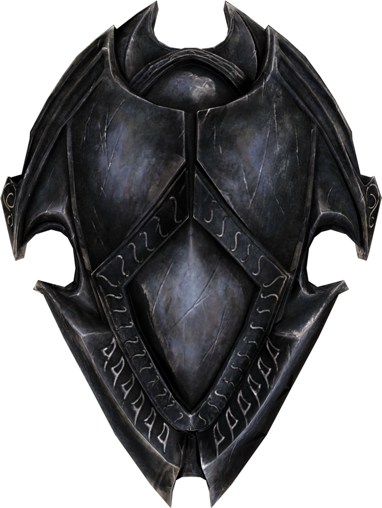 Ebony Shield - Skyrim Shields (1000x1000), Png Download