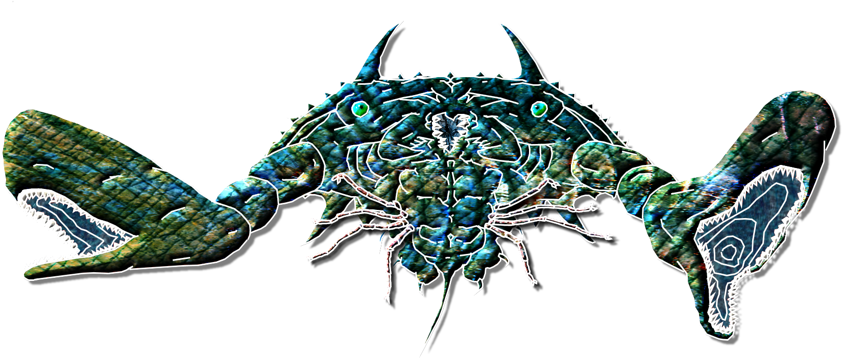 Whale Crab - Crab (1721x736), Png Download