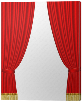 Red Stage Curtain Isolated On White - Window Valance (400x400), Png Download