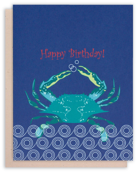 Blue Crab Happy Birthday - Birthday (570x577), Png Download