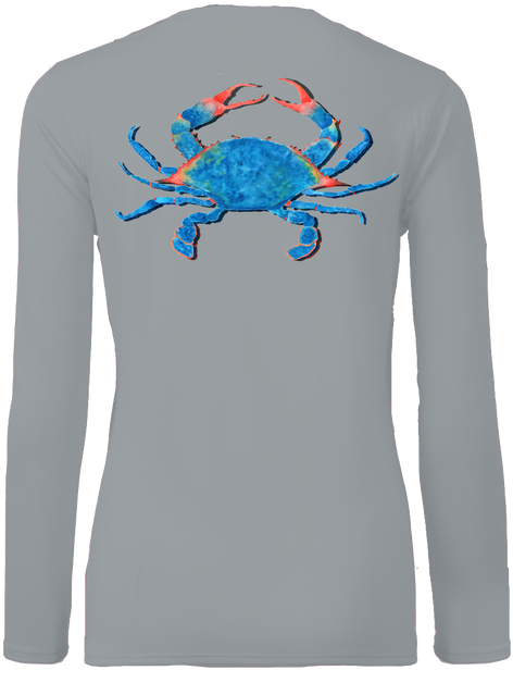 Get Protected With Our Newest Fitted Ladies Performance - Chesapeake Blue Crab (498x639), Png Download