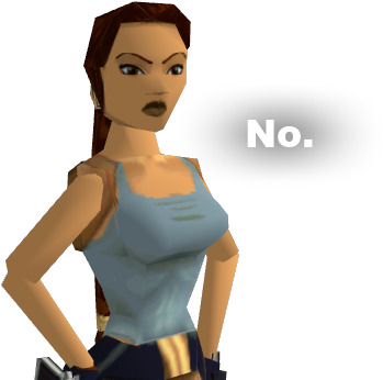 Fyi, The Original Lara Was Supposed To Be A Latina - Lara Croft Face Ps1 (372x353), Png Download