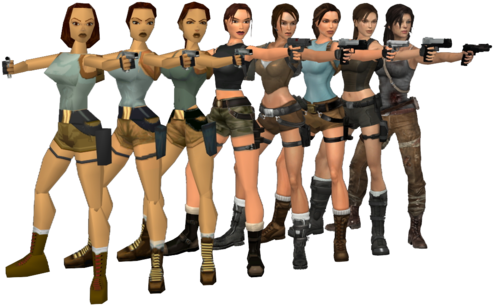 The Evolution Of Lara Croft - Lara Croft Video Game (500x307), Png Download