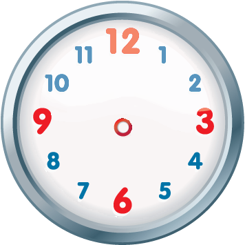 Clock Clipart Colourful - Clock Without Hands Clipart (356x355), Png Download