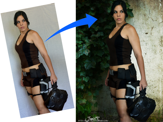 Before/after Lara Croft Tomb Raider By Jessie-tr - Girl (572x428), Png Download