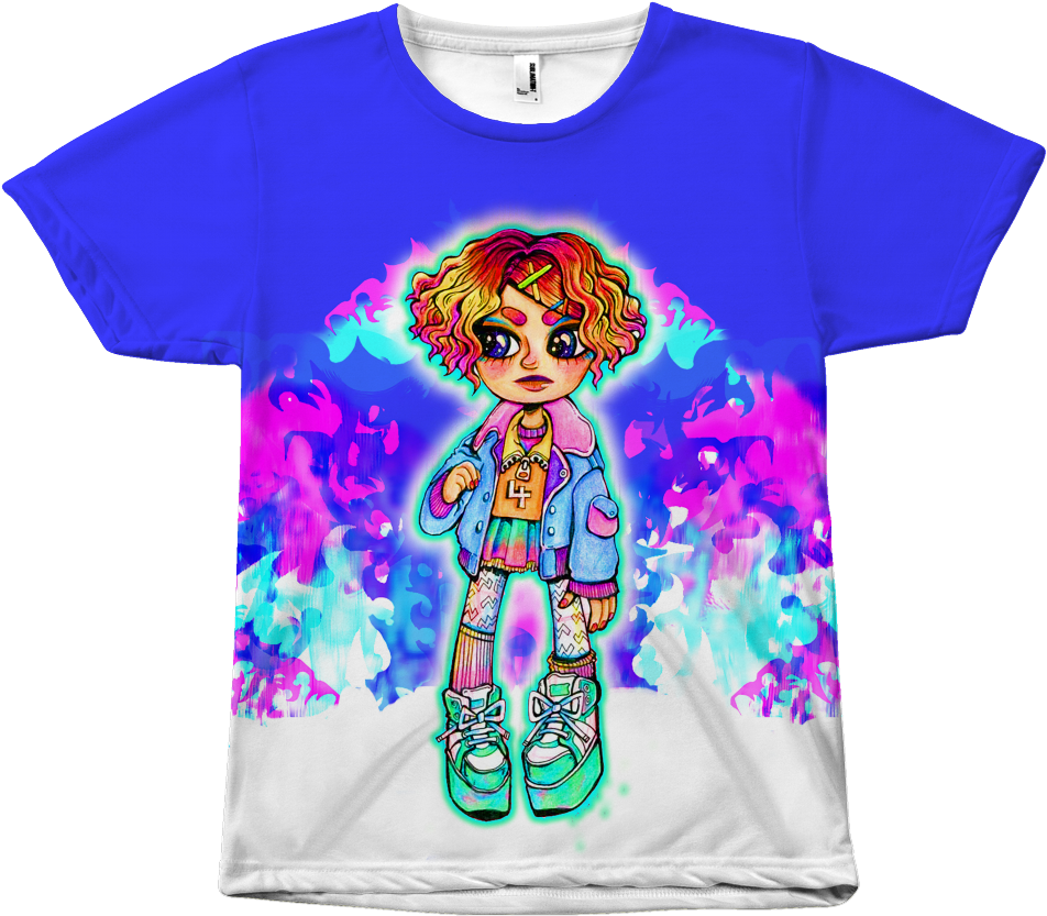 Flame Doll T-shirt - Active Shirt (1024x1024), Png Download