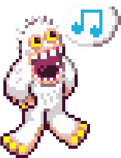 Mammott Pixel Dodgers - My Singing Monsters Pixel Art (488x536), Png Download