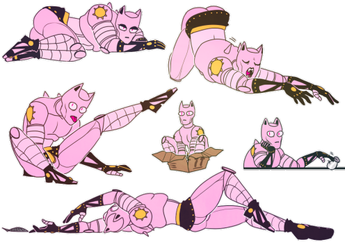 “ Killer Queen Doing His Cat Things ” - Killer Queen Jojo Meme (500x396), Png Download