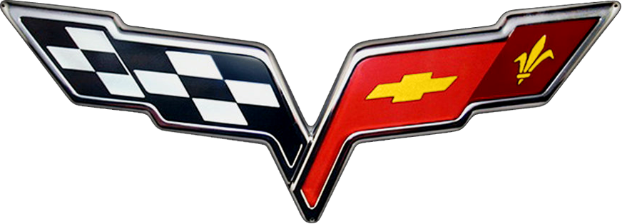 Corvette Badge Png Image Royalty Free Download - Corvette C6 Logo (872x314), Png Download