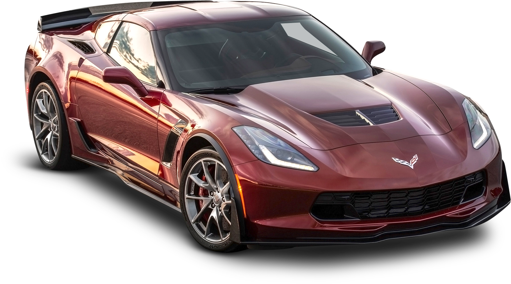 Z06 Corvette 2017 Red (1900x1071), Png Download