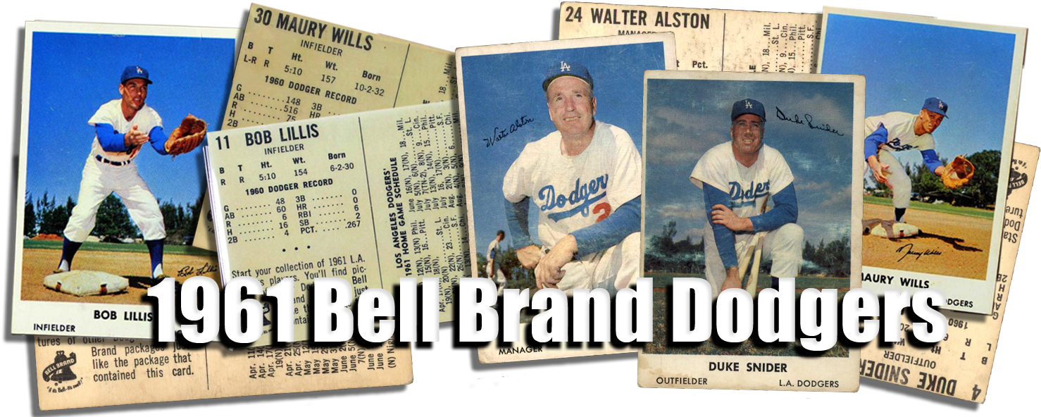 1961 Bell Brand Dodgers Baseball Cards - 1961 Bell Brand Dodgers #30 Maury Wills Psa 6 A6496 (1500x630), Png Download