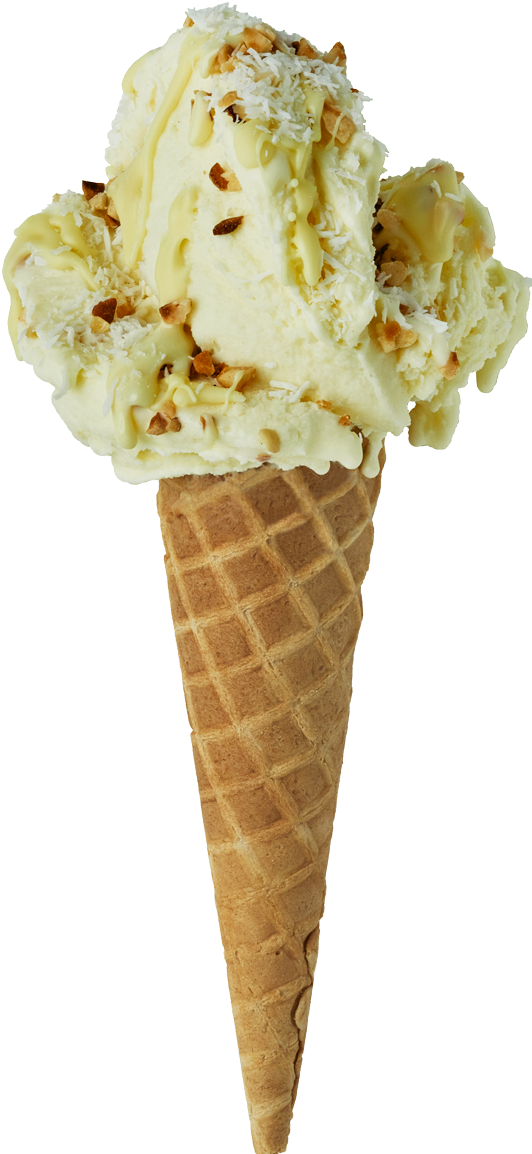 Snowflake - Ice Cream Cone (600x1200), Png Download