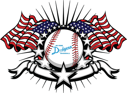 Dodgers Drop First Game Of Wbl Round Robin - American Flag And Football (500x369), Png Download