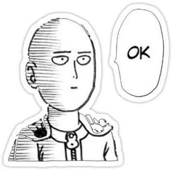Vector Freeuse Download One Punch Man Stickers By Theonlymonkey - Anime One Punch Man Funny (375x360), Png Download