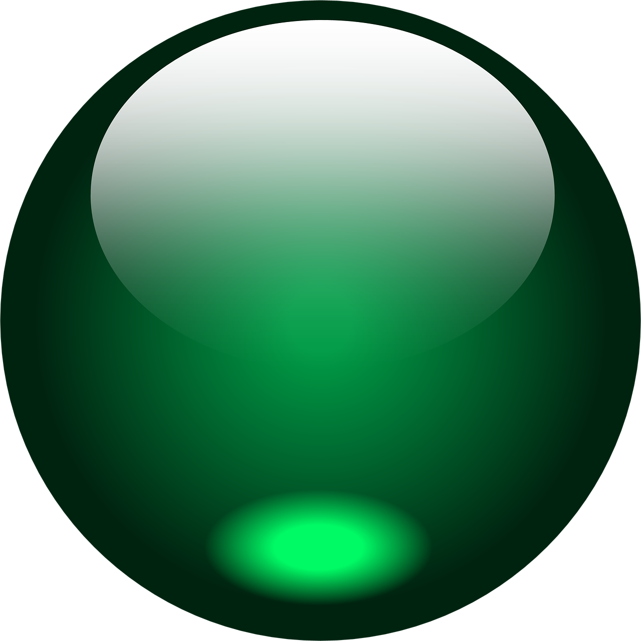 Green Glass Marble - Green Marble Png (1280x1280), Png Download